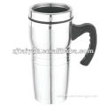 16oz double wall stainless steel white mug